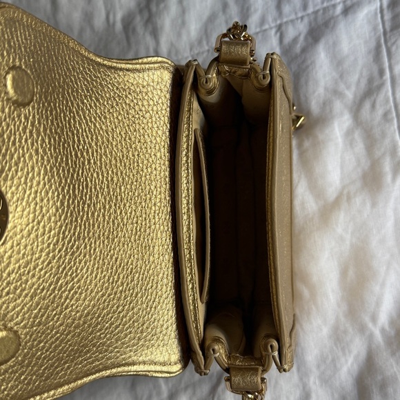 Tory Burch Duet Chain Micro Mini Shoulder Crossbody Bag Gold Hardware - Picture 4 of 8